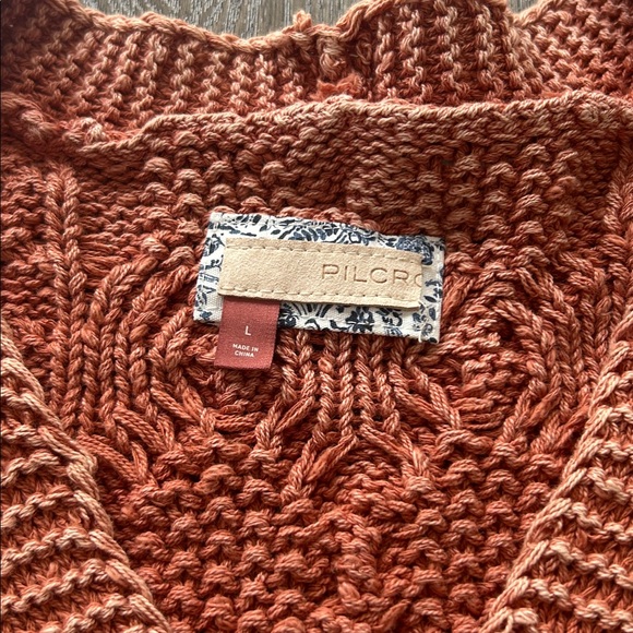Pilcro Vintage Terracotta Chunky Knit Cardigan NWOT - Picture 2 of 6